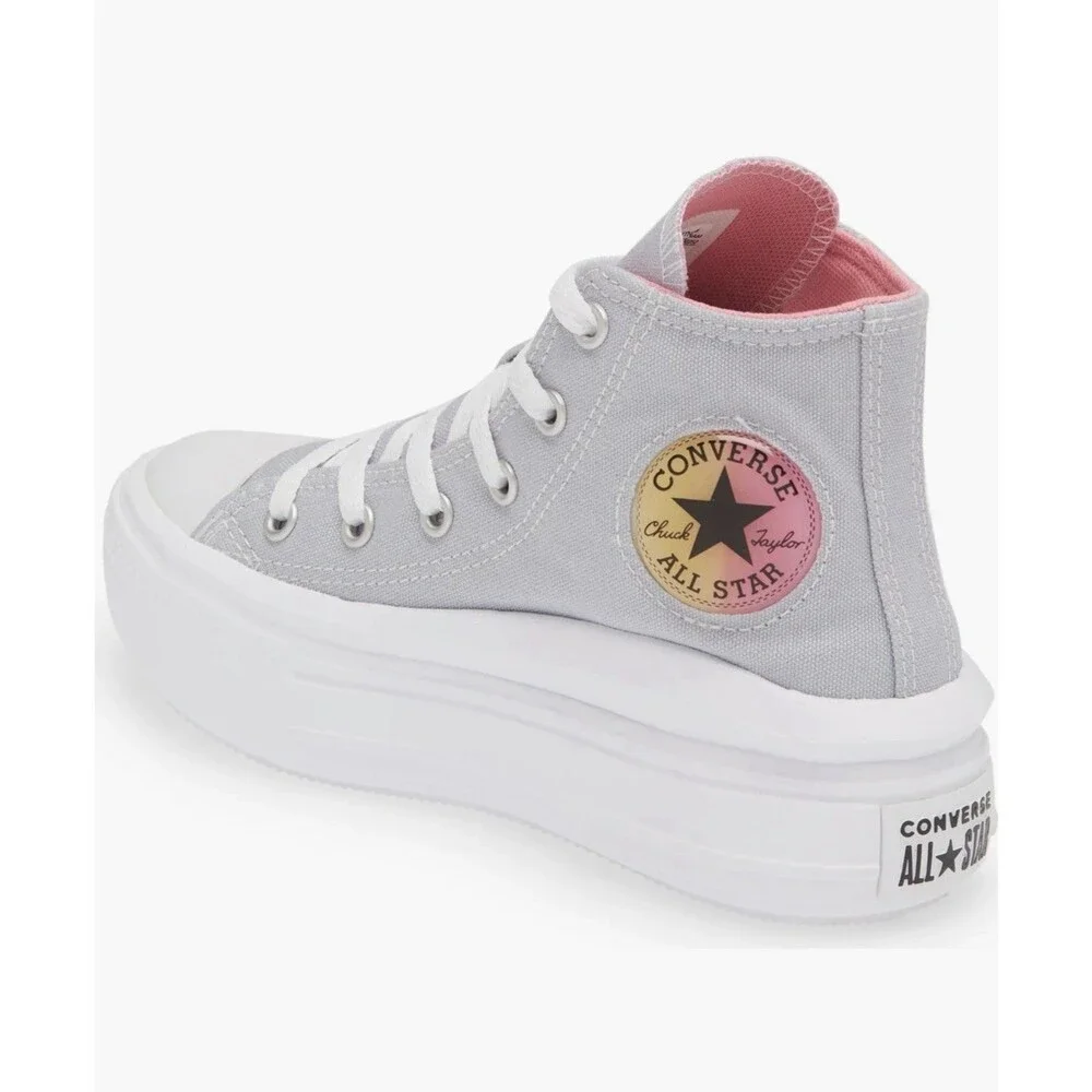 Chuck Taylor All Star Move Platform Gel Patch High-Top Gravel/Pink/White Y2 Girl